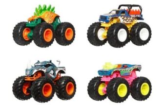 Hot Wheels Monster Trucks 1:64, Set of 4, Giant Wheels