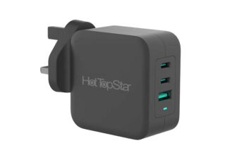 HotTopStar 100W USB C Charger, Compact GaN Fast Charger for MacBook Pro/Air,3-Port USB C & A, Laptops Power Adapter – Sold By LIONPOWER/FBA