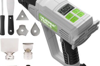 Huepar Tools Heat Gun for Paint Stripping, 2300W Hot Air Gun 50-660 with Large Digital LCD Display, Variable Temperature Control, Memory Function, Heat Gun for Crafts with 10 Nozzles and Accessories