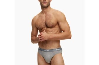 Hugo Boss 3-Pack Power Logo Briefs, Black/white/grey