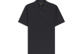 Hugo Boss Cotton-Piqu Polo Shirt with Printed Pattern