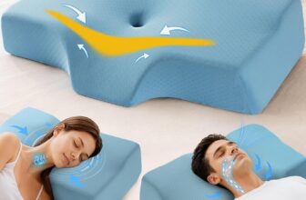 Hydomi Cervical Memory Foam Pillow for Neck and Shoulder Pain – Adjustable Orthopedic Pillow with Hollow Design – Bed Pillow with Cooling Washable Cover for Side, Back & Stomach Sleepers