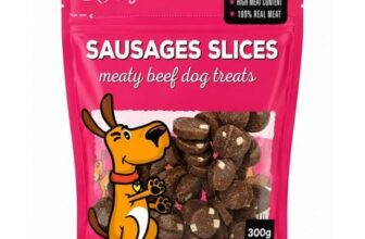 I Love My Pet Sausages Slices Meaty Beef Dog Treats 300g
