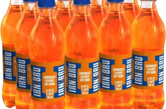 IRN-BRU Regular, 12 Pack Iconic Flavoured, Fizzy Drinks Multipack Bottles – 12 x 500ml Bottles