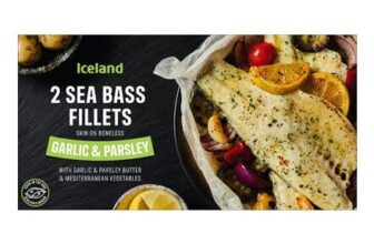 Iceland 2 Sea Bass Fillets Garlic & Parsley 350g