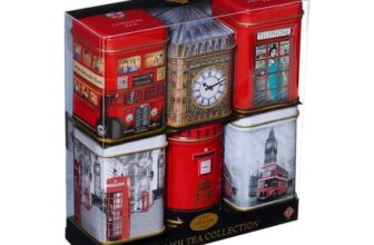 Iconic London Sights 6x Tea Tins with Fine English Breakfast Loose Leaf Tea
