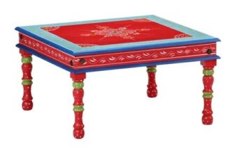 Includes Delivery – Coffee Table – Hand Painted Solid Wood Mango – 3 Colours