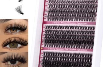 Individual Eyelashes Natural Lash Clusters Wispy Cluster Lashes D Curl Fluffy Lashes 10-18mm Eyelash Clusters 300pcs Individual Lashes DIY Lash Extensions for Beginners(304050D)