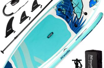 Inflatable Stand UP Paddle Board, 106 x 33 x 6 Paddle Board with Backpack, Pump, non slip Mat, Phone Case Ultra-Light Paddle Boards for Adults