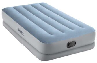 Intex Twin Dura-Beam Comfort 64157 Air Bed with Fastfill USB Pump, Inflated Size: 99 cm x 191 cm x 36 cm, Black/Black