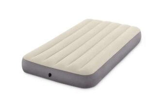 Intex Twin Dura-Beam Series Single High Airbed – Taupe/Grey