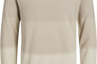 JACK & JONES Mens Melange Sweater Long Sleeve Cotton