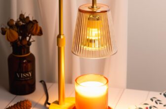 JEKEMORYE Candle Warmer Lamp with Timer – Electric Wax Melter – Adjustable Height and Brightness Jar Candles Flameless Burner Suitable Various Holiday Warming Gifts for Women with 2 Bulbs