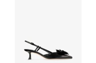 JIMMY CHOO Mimmi Slingback 50 Leather Heels