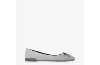 JIMMY CHOO Scarlett Suede Denim Ballerina Flats