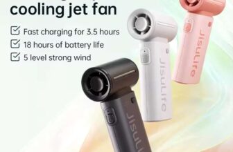 JISULIFE Handheld Turbo Fan with 5,000 mAh Battery – New Customer Price w/code – Sold by JISULIFE Official Store