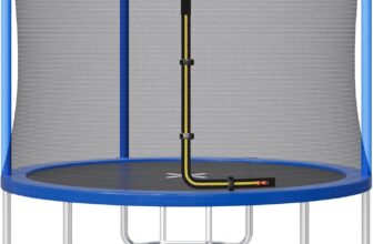 JUMMICO 6/8/10/12ft Outdoor Trampoline with Safety Enclosure Net – Complete Outdoor Garden Trampoline for Kids & Adults Spring Tool Home Fitness Family Play Equipment