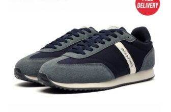 Jack & Jones Burton Mens Trainers Navy / Denim / White