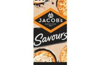 Jacobs Savours Salt & Black Pepper Crackers 200g (Nectar Price)