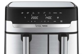 Jamie Oliver by Tefal, Easy Fry Dual Drawer Air Fryer, 2 Drawers, 8.3L