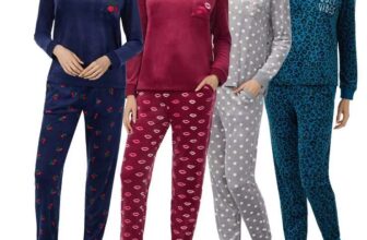 Jane & Bleecker Womens Silky Plush Pyjama Set – In Navy, Burgundy, Grey & Teal In Sizes S-L