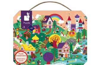 Janod 24 Piece Classic Fairy Tales Observation Puzzle In Mini Carry Case Age 3