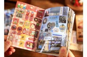 Japanese Retro Sea Sticker Book with 30 Vintage Food Stickers