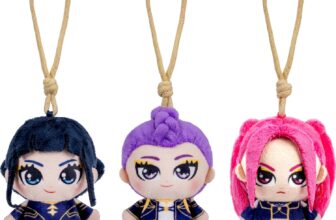Jazwares KPop Demon Hunters 3-Pack 4-inch Clip-On Plush – Rumi, Mira, Zoey Mini Collectible Character Clips, On-The-Go Fans, Ages 6