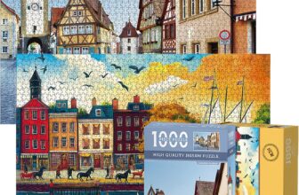 Jigsaw Puzzles for Adults, Puzzle 1000 Pieces Jigsaw, Challenging Puzzles Educational Game for Adults, Beautiful Decoration Puzzle, Gifts for Women Men, Theme: Travel, Town