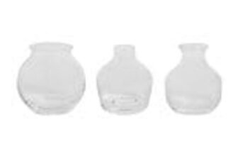 John Lewis Glass Bud Vases, Set of 3
