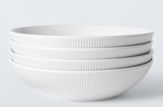 John Lewis Radial Porcelain Pasta Bowl, Set of 4, 22cm, White – £2.95 C&C