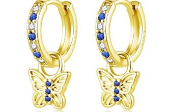 Josfeva 925 Silver Hoop Earrings, Gold Dangle for Girls