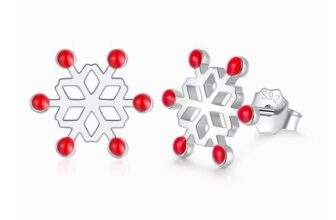 Josfeva 925 Sterling Silver Snowflake Stud Earrings