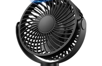 Jsdoin USB Desk Fan, Table Fans Ultra Quiet Desk Fan with LED Display USB-C Fast Charge 5000mAh Battery 4 Speeds Sold by Jack-Shanahan / FBA