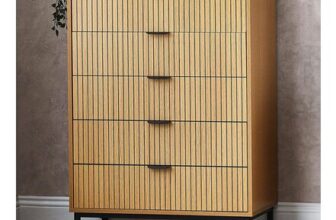 Julian Bowen Sia 5 Drawer Warm Wood Storage Chest