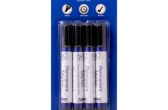 Just stationery Chisel Tip Permanent Marker – Black (Pack of 4) 1156