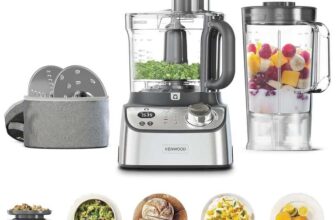 KENWOOD MultiPro Express – 3L – 1000W Food Processor Weighing, With 8 Accessories, Integrated Digital Scale. FDM71.450SS – Silver