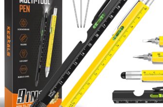 KEZKALS Gifts for Men Him Dad, 2pack-9 in 1 Multi Tool Pen Set, Birthday Fathers Gifts for Christmas Him Stocking Fillers Gadgets for Men