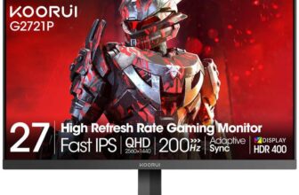 KOORUI 27 Inch Gaming Monitor, 200Hz, QHD 1440P, 1ms, HDR 400 with voucher – sold by KOORUI OFFICE / FBA