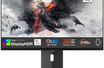 KOORUI S2721XO 27 Inch Gaming Monitor, 240Hz, QD-OLED, QHD 1440P, 0.03ms, HDR 400