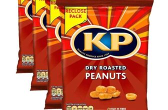 KP Nuts Share Bag of Dry Roasted Flavoured Peanuts, 250g, packaging may vary (Pack of 4)