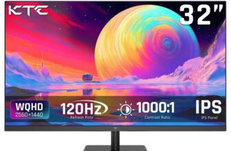 KTC Flat 32 Inch QHD 1440P 2K 100Hz IPS Large Computer Monitor Ktcmonitor-Official / FBA
