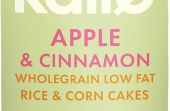 Kallo Apple & Cinnamon Corn & Rice Cakes, Vegan, Gluten Free 1 x 127g Wholegrain Low Fat Healthy Snacks, Vegan Friendly, Gluten Free, No Artificial Flavours or Preservatives