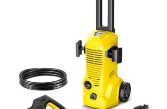 Kärcher high-pressure washer K 2, pressure: max. 110 bar, flow rate: 360 l/h, area: 20 m²/h, weight: 4.2 kg, high-pressure gun, high-pressure hose, dirt blaster