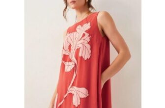 Kathleen Embroidered Maxi Dress Orange – Size 8 Only