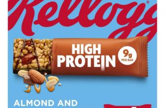 Kelloggs High Protein Almond and Salted Caramel Flavour snack bars 4 x 35g – Instore Thurmaston