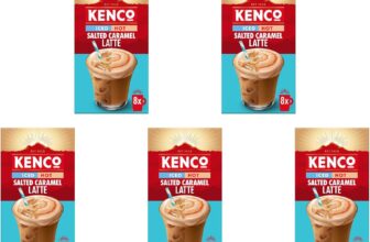 Kenco Iced Hot Salted Caramel Latte Sachets x8 (Pack of 5, Total 40 Sachets)