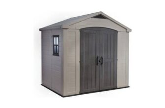 Keter Factor Apex Garden Storage Shed 8×6 Ft Beige/Brown