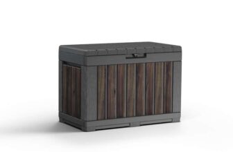 Keter Signature 190L Kentwood Outdoor Garden Storage Box – Rosewood