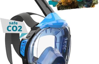 Khroom Full Face Snorkel Mask Adults and Kids 3 Certified CO2 Safe Alternative to Snorkel Set Snorkelling Equipment – Seaview Y